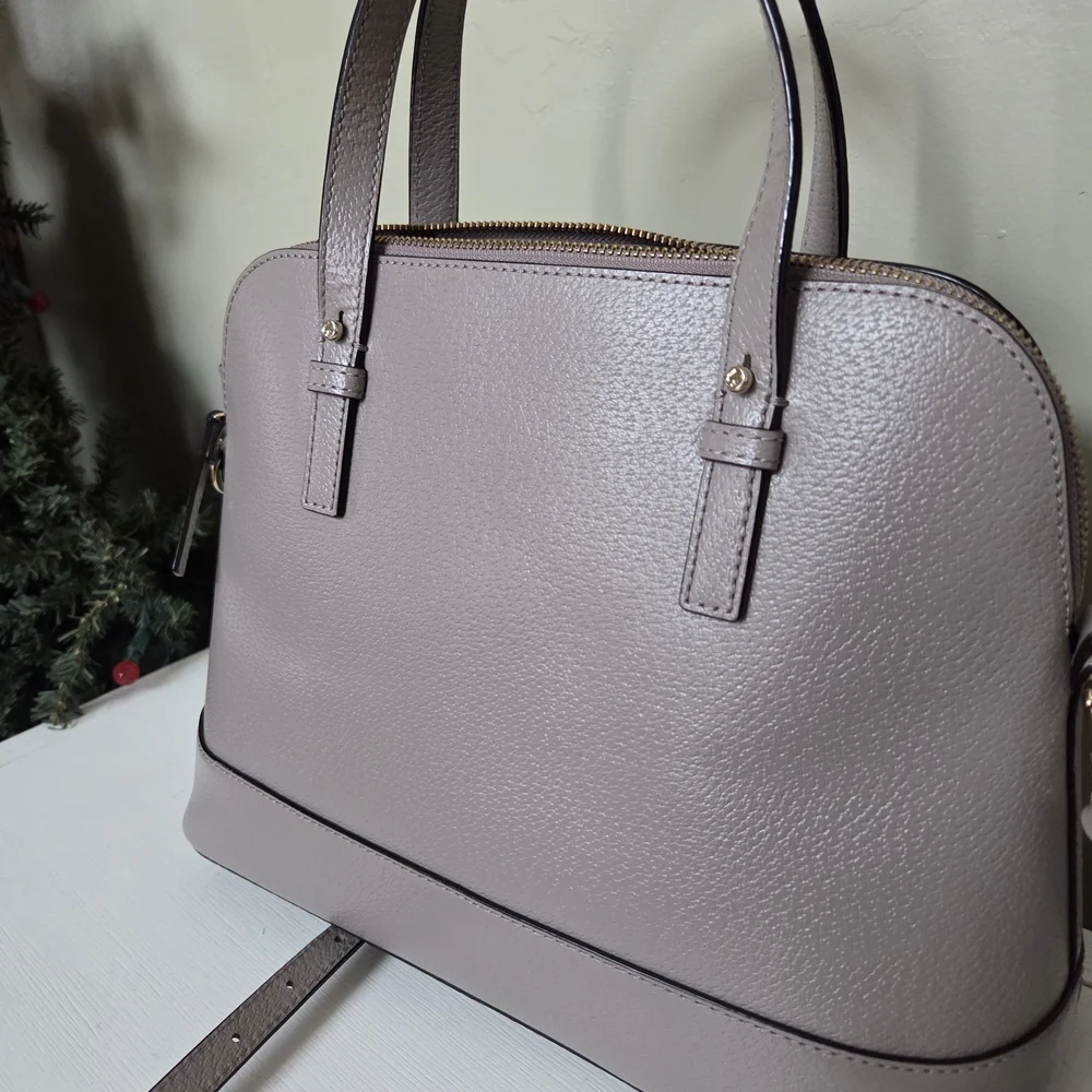 Kate Spade Taupe Leather Satchel